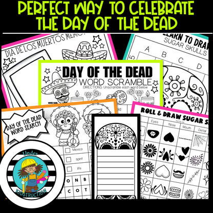 Day of the Dead Fun Activity Pack: I-SPY Activities & Writing prompts