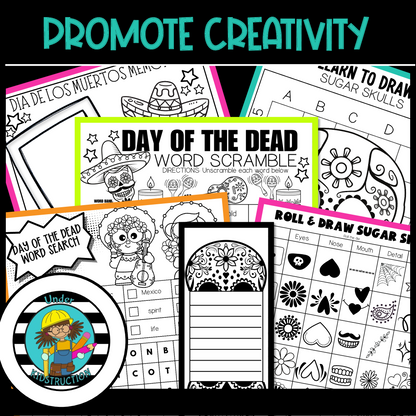 Day of the Dead Fun Activity Pack: I-SPY Activities & Writing prompts