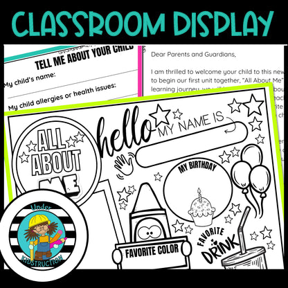 All About Me Posters Template/ Star Student of the Week