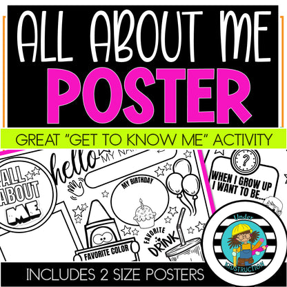 All About Me Posters Template/ Star Student of the Week