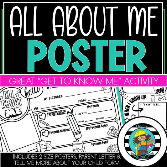 Back To School All About Me Poster