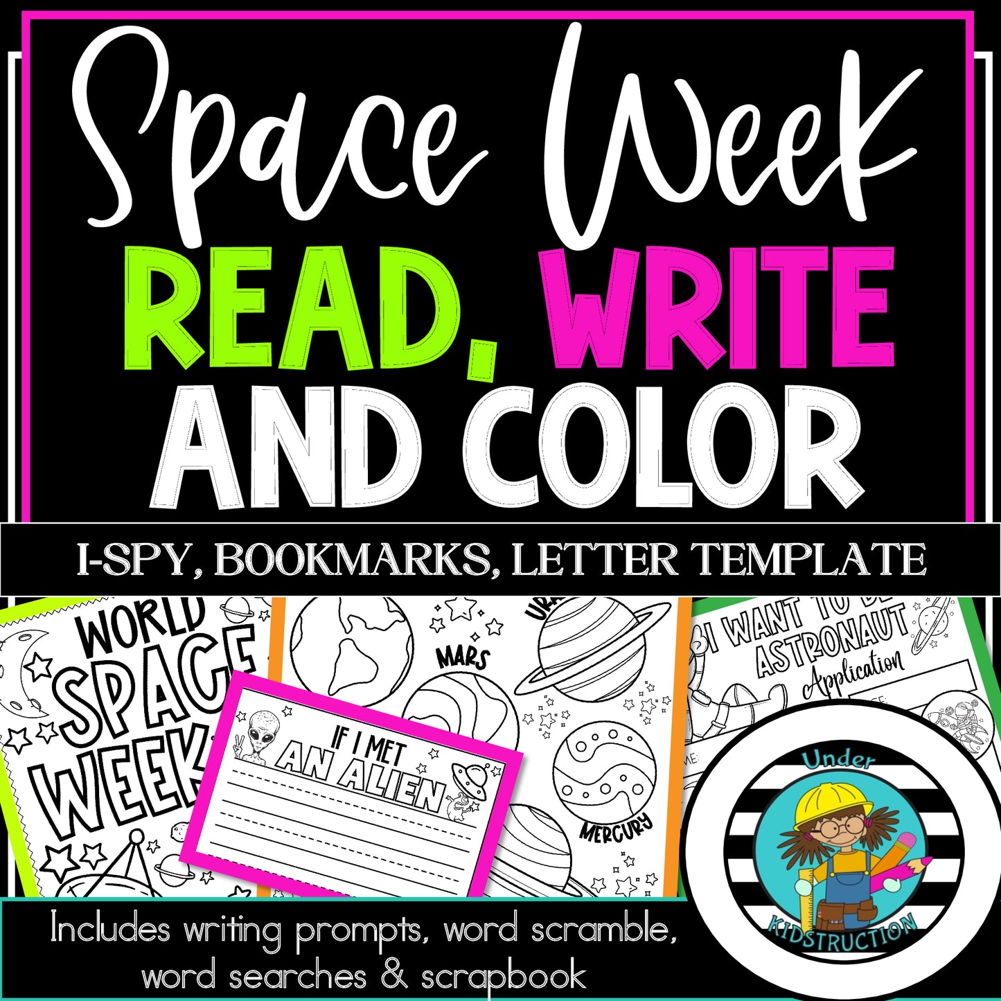 Space Week Coloring Pages & Activities Fun Pack